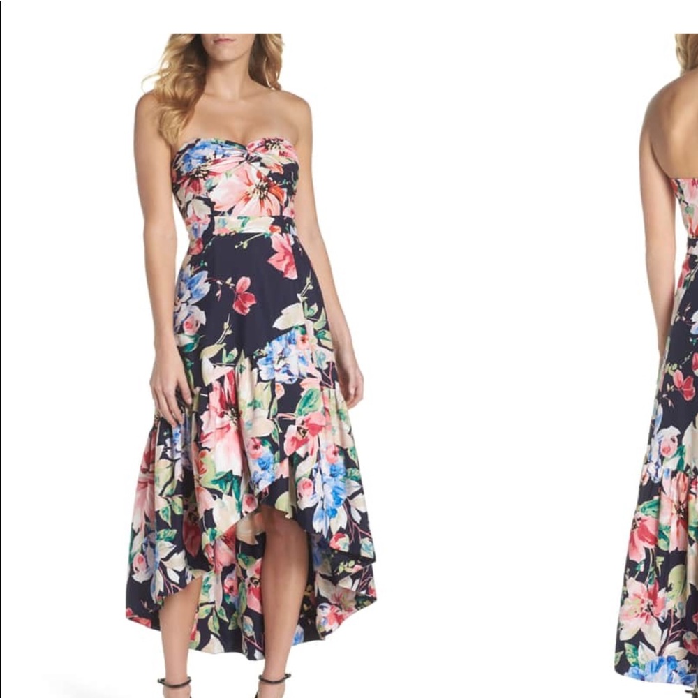 Strapless High/Low Dress